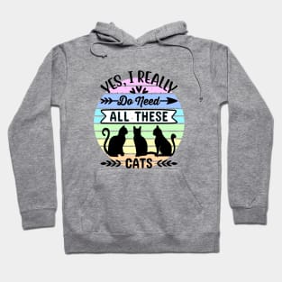 Yes, I really do need all these cats 1 Hoodie